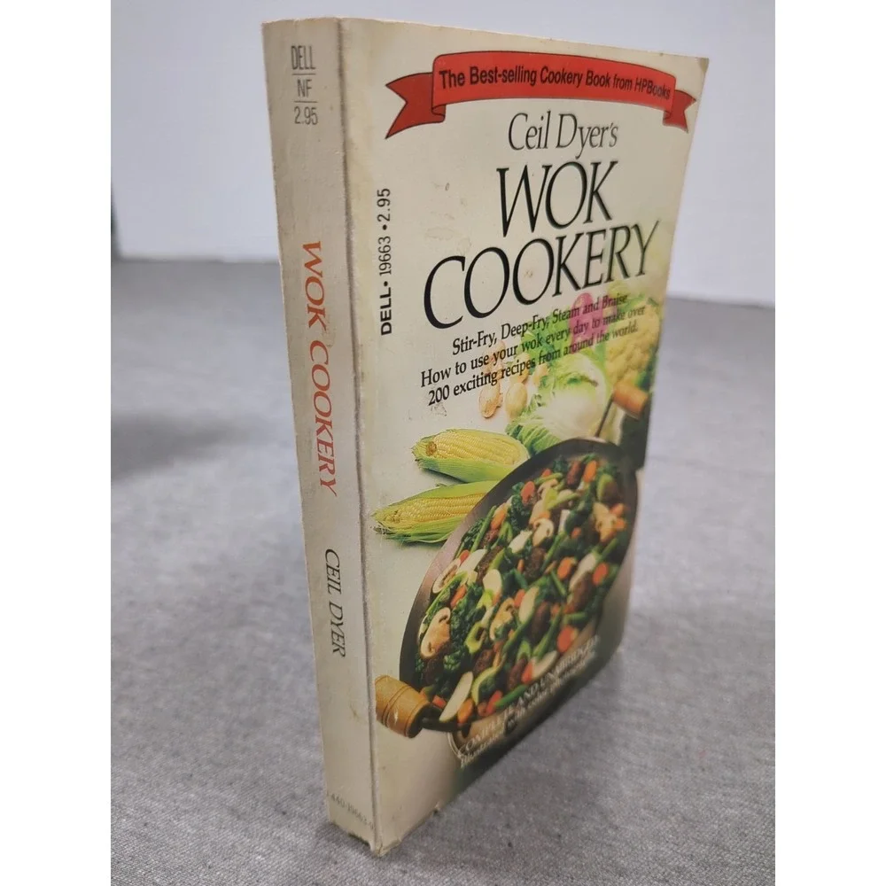 1981‎ Ceil Dyer's Wok Cookery VTG Cookbook Dell Paperback
